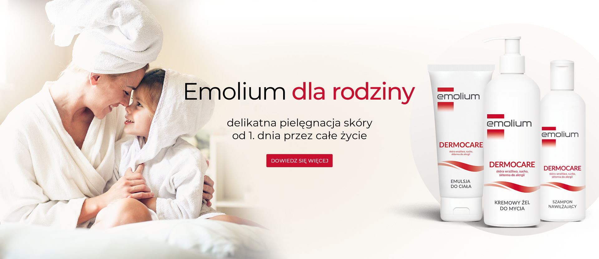 Emolium dla rodziny - delikatna pielęgnacja skóry od 1. dnia przez całe życie