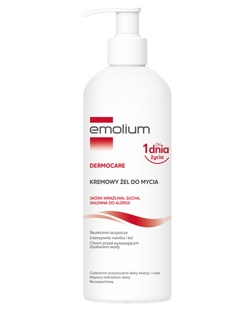 Emolium DERMOCARE Kremowy żel do mycia 200 ml, 400 ml