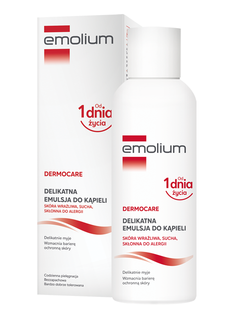 Emolium DERMOCARE Delikatna emulsja do kąpieli 200 ml, 400 ml