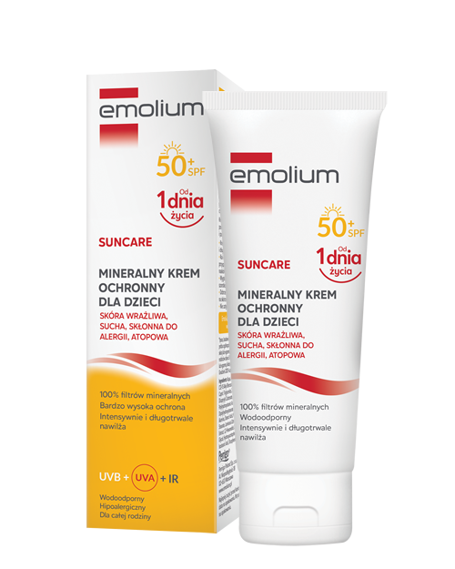 Emolium SUNCARE Mineralny Krem ochronny SPF 50+, 50ml